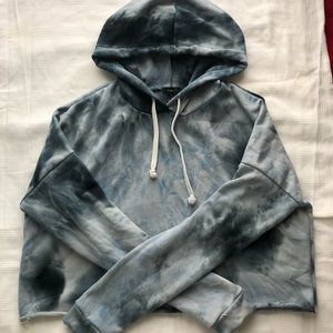 Cropped Tie Dye Sweatshirt